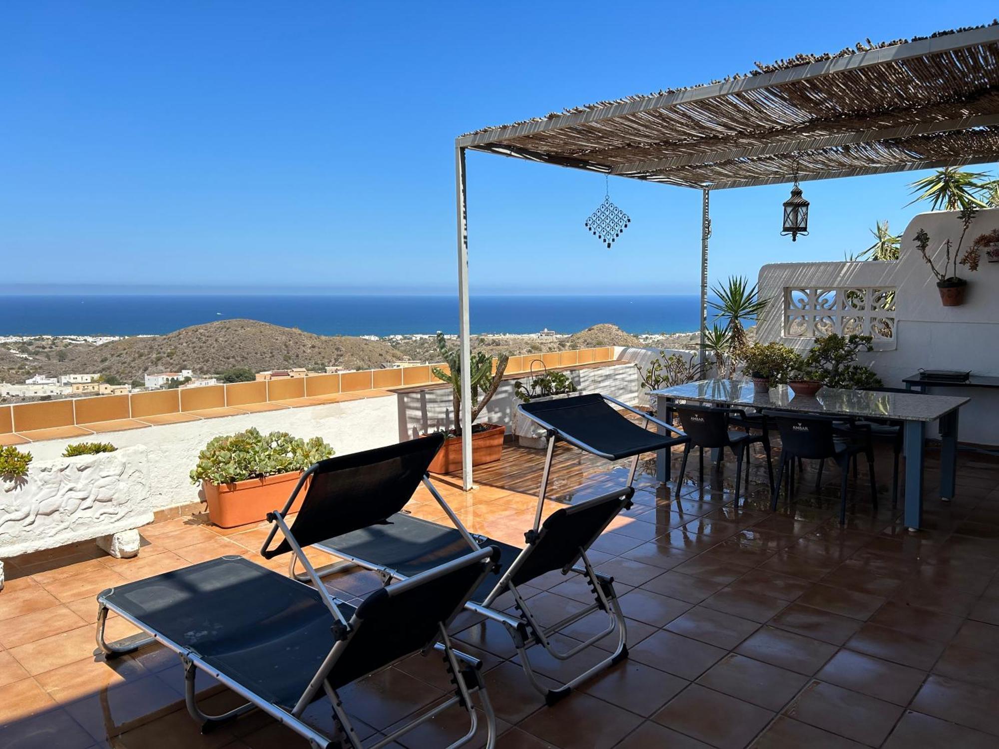 Apartment With A Great Terrace, Sea And Land Views Mojácar Exteriör bild
