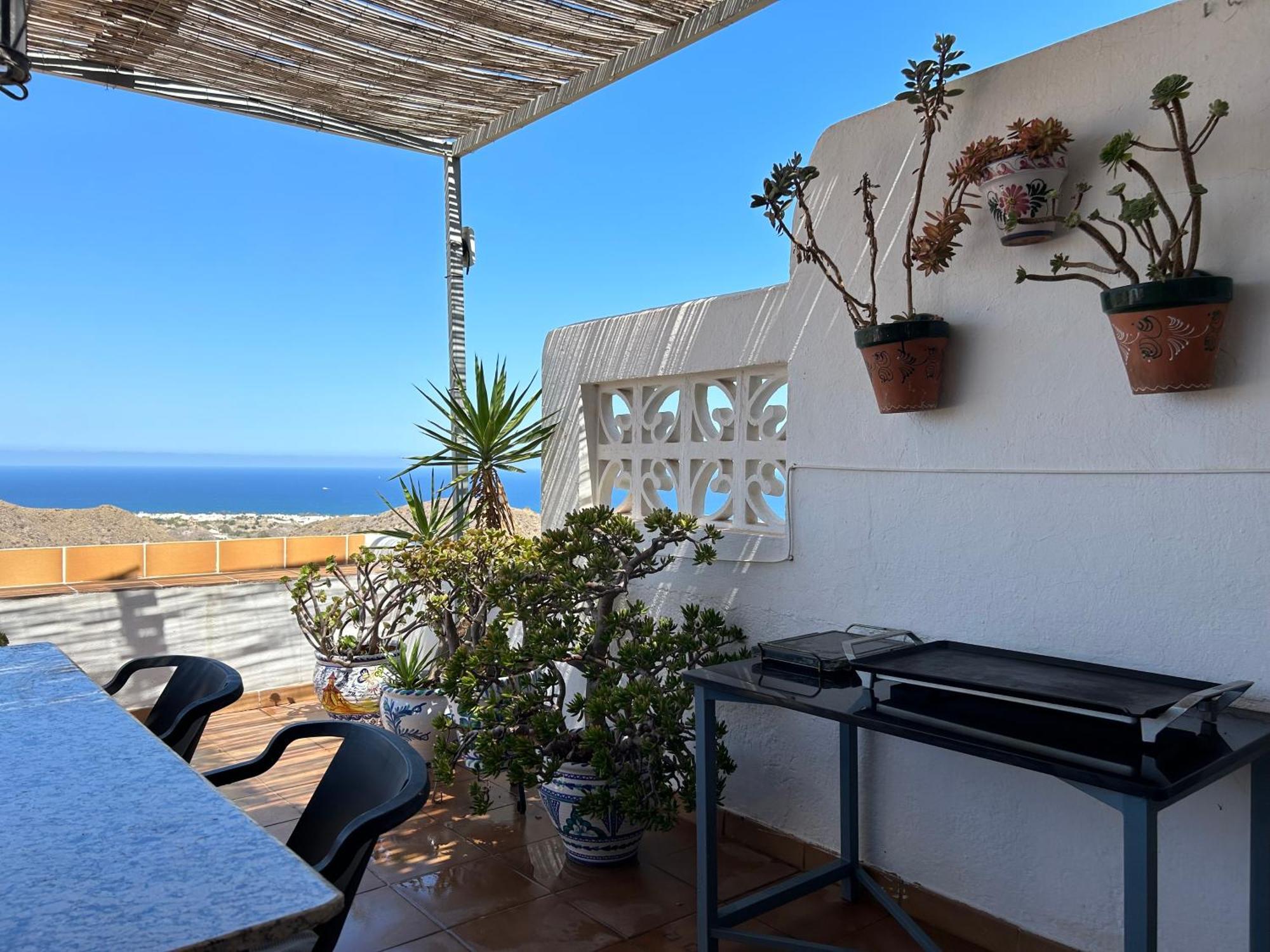 Apartment With A Great Terrace, Sea And Land Views Mojácar Exteriör bild